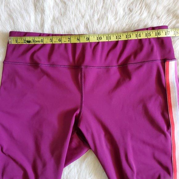 Athleta Contender Purple Plum Side Stripe Leggings Size XL - Picture 12 of 14